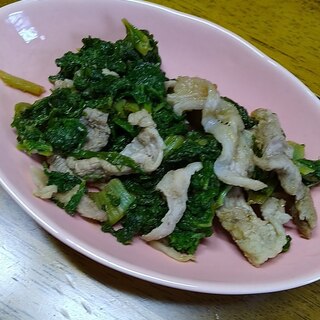山東菜と豚肉料理炒め